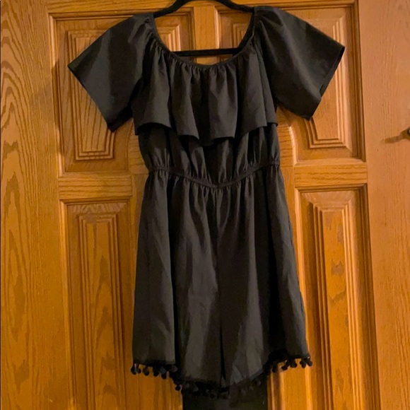 Pants - Black beach romper